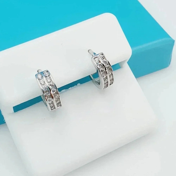 "925 Sterling Silver CZ Beautiful Earrings for Women, 1USPAR4283 - Picture 8 of 11
